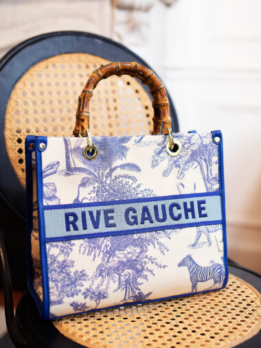 Sac Bandoulière Rive Gauche - Tissu Coton Bleu - Neuf Avec étiquettes